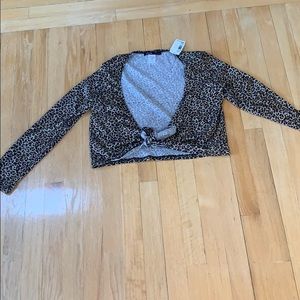 Love Culture Cheetah tie crop